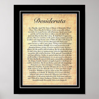 DESIDERATAポスターby Max Ehrmann=Fossil ポスター