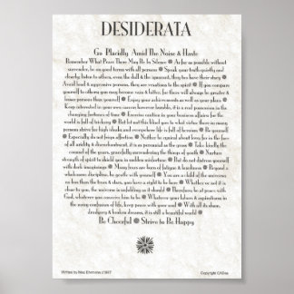 DESIDERATAポスターby Max Ehrmann MANY SIZES ポスター