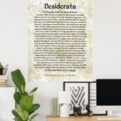 DESIDERATAポスターby Max Ehrmann MANY SIZES ポスター (ホームオフィス)
