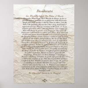 DESIDERATAポスターby Max Ehrmann=Moonstone ポスター