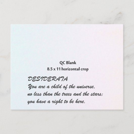 DESIDERATAポストカード ポストカード (正面)