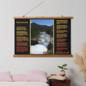 DESIDERATAマウンテンウォーターフォールズバレーストリーム 吊り下げ型タペストリー (寝室)