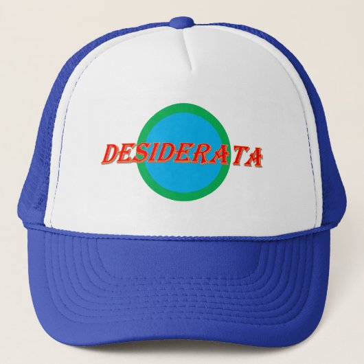 DESIDERATA帽子 キャップ (正面)