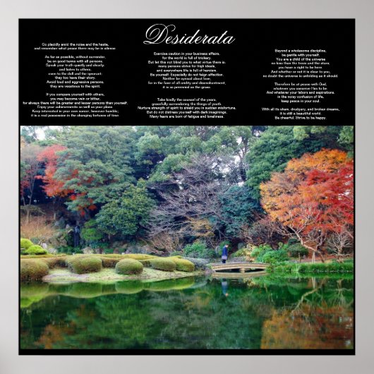 desiderata感動的 poster from FROM 8.99 ポスター (正面)