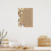 DESIDERATA慎重オーガニックなデイジー ポスター (キッチン)