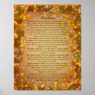 Desiderata紅葉の背景 ポスター