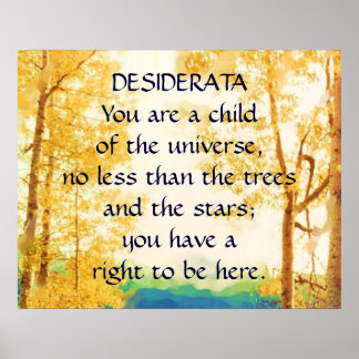 DESIDERATA色あせた《植物》アスペンポスター ポスター