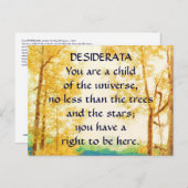 DESIDERATA色あせた《植物》アスペン葉書 ポストカード (正面/裏面)