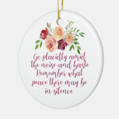 Desiderata詩の平和的な瞑想 セラミックオーナメント (左)
