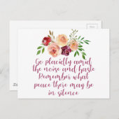 Desiderata詩の平和的な瞑想 ポストカード (正面/裏面)