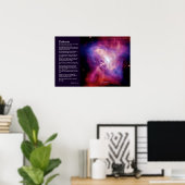 Desiderata詩 – カニパルサー時間消滅 ポスター (ホームオフィス)