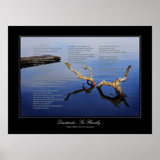 Desiderata詩 – ノイズと急ぎギャラリースタイル ポスター (正面)