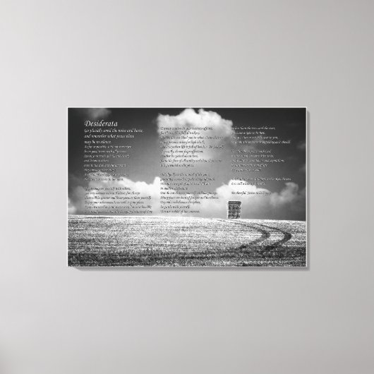 Desiderata詩,ファインアート英語の収穫 キャンバスプリント (正面)