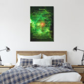 Desiderata詩 – リース星雲，天の川 キャンバスプリント (インサイチュ (寝室))