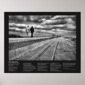 Desiderata詩、冬の海辺の散歩、ファインアート ポスター (正面)