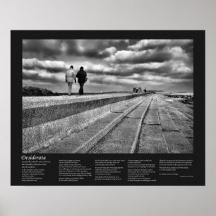 Desiderata詩、冬の海辺の散歩、ファインアート ポスター