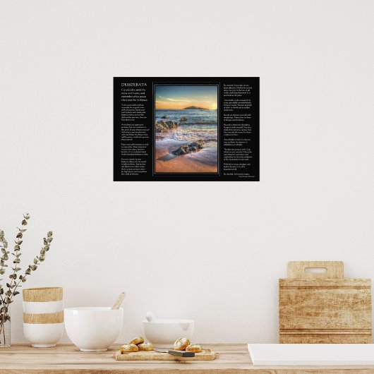 Desiderata詩 – BanthamからBurgh Island ポスター (キッチン)