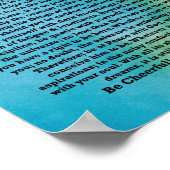 Desiderata詩by Max Ehrmann抽象芸術水色 ポスター (角)