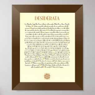 DESIDERATA詩by Max Ehrmann ポスター