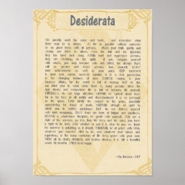 Desiderata詩by Max Ehrmann Poster ポスター