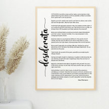 Desiderata詩by Max Ehrmann Poster