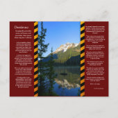 DESIDERATA雪ピークマウンテンポストカード ポストカード (正面)