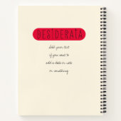 Desiderata - パーソナライズされた ノートブック (裏面)