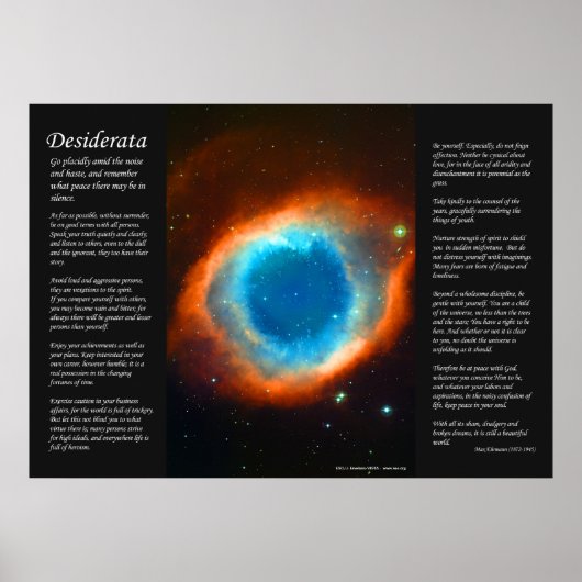Desiderata – ヘリックス星雲,目 ポスター (正面)