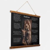 Desiderata:優しい父のTouch 吊り下げ型タペストリー (傾斜あり)