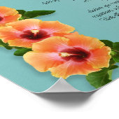 Desiderata "希望物"ハイビスカス縁ど ポスター (角)