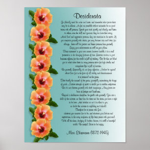 Desiderata "希望物"ハイビスカス縁ど ポスター