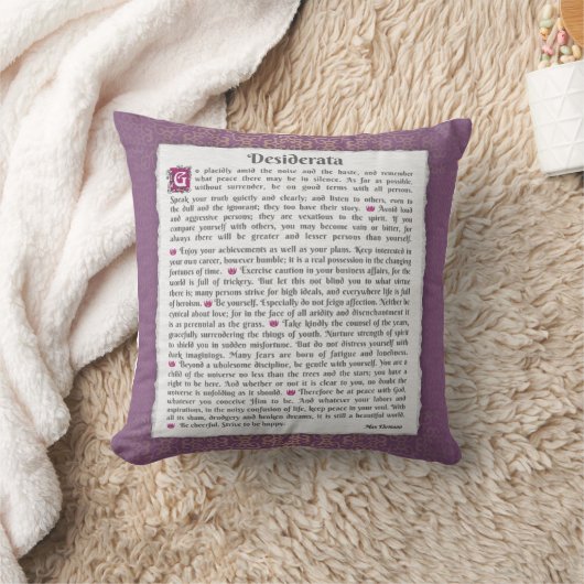 Desiderata – 望ましい事 クッション (ブランケット)
