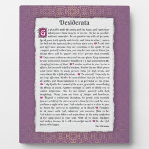 Desiderata – 望ましい事 フォトプラーク