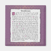 Desiderata – 望ましい事 マグネット (正面)