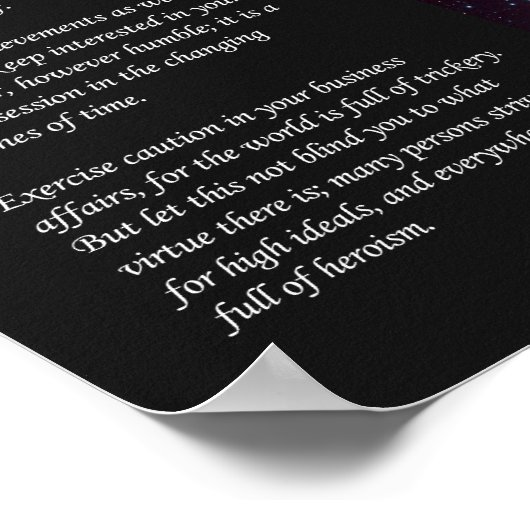 Desiderata – 炎の隠された炎の星雲 ポスター (角)