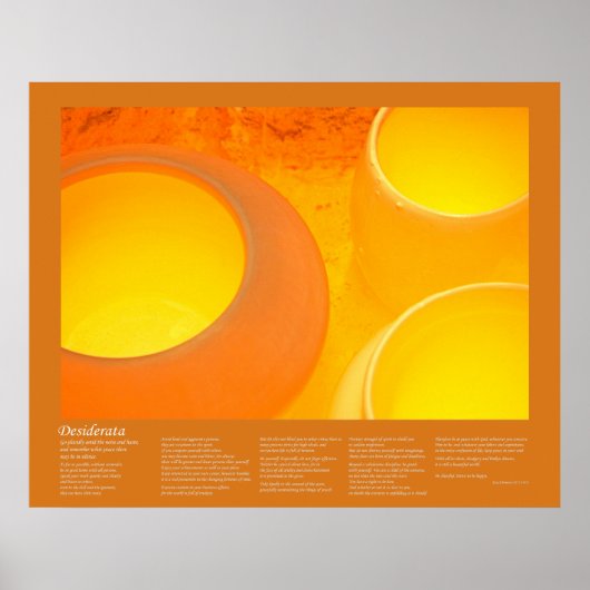 Desiderata – 焼成粘土ポット窯炉で冷却 ポスター (正面)