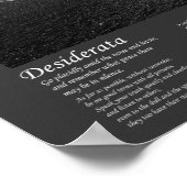 Desiderata – 犬のウォーキング ポスター (角)
