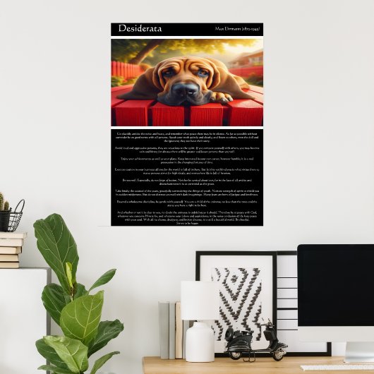 Desiderata：赤いフェンスの聖域 ポスター (ホームオフィス)