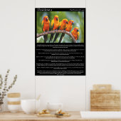 Desiderata 5オレンジと緑のカナリア ポスター (キッチン)