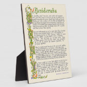 Desiderata, A 1920の散文by Max Ehrmann フォトプラーク (側面)