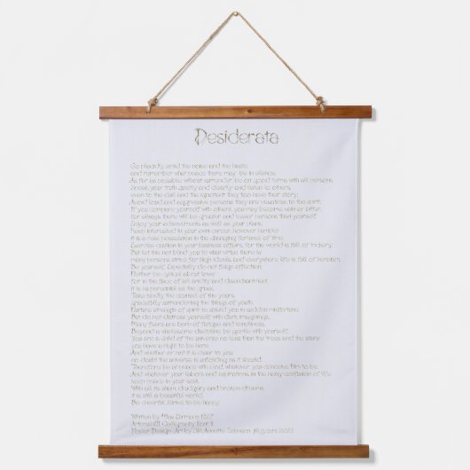 Desiderata ArtbrushUIハンドジュエルハンドフォント 吊り下げ型タペストリー (正面)