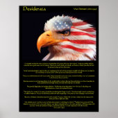 Desiderata bald eagle 1ポスター ポスター (正面)