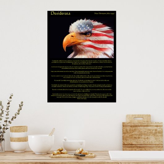 Desiderata bald eagle 1ポスター ポスター (キッチン)