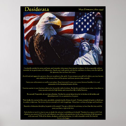 Desiderata Bald Eagle 3ポスター ポスター (正面)
