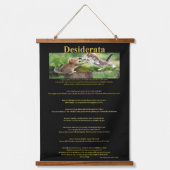 Desiderata Cat Fight on tree stump 吊り下げ型タペストリー (正面)