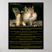 Desiderata Chipmunkポスター ポスター (正面)