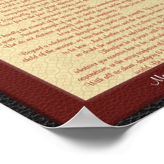 Desiderata "desired things"レザールック ポスター (角)