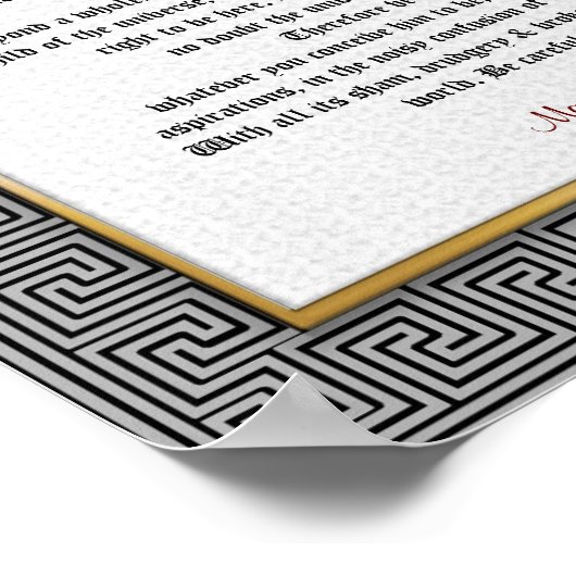 Desiderata "desired things"、散文 ポスター (角)