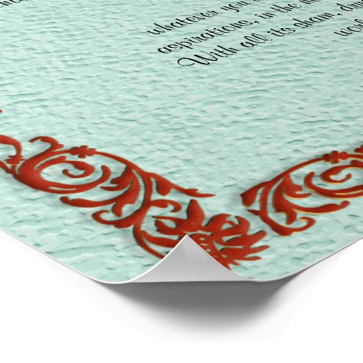 Desiderata "desired things"、散文 ポスター (角)