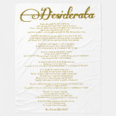 Desiderata "Desired Things" DIY Color フリースブランケット (正面)